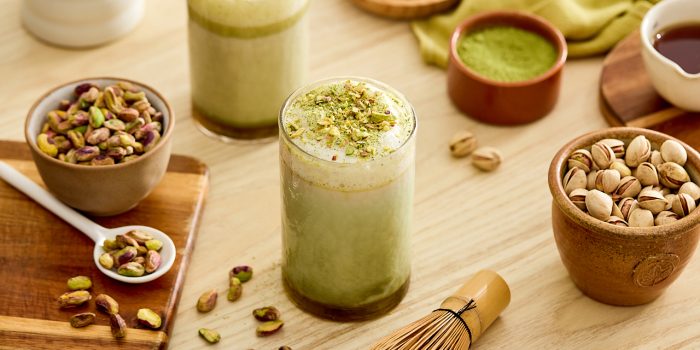 Pistachio matcha latte